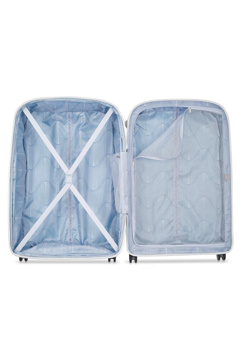 Clavel Hardside Expandable 30" Large Checked Spinner Luggage, Alternate, color, White