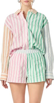 English Factory Colorblock Stripe Shirt