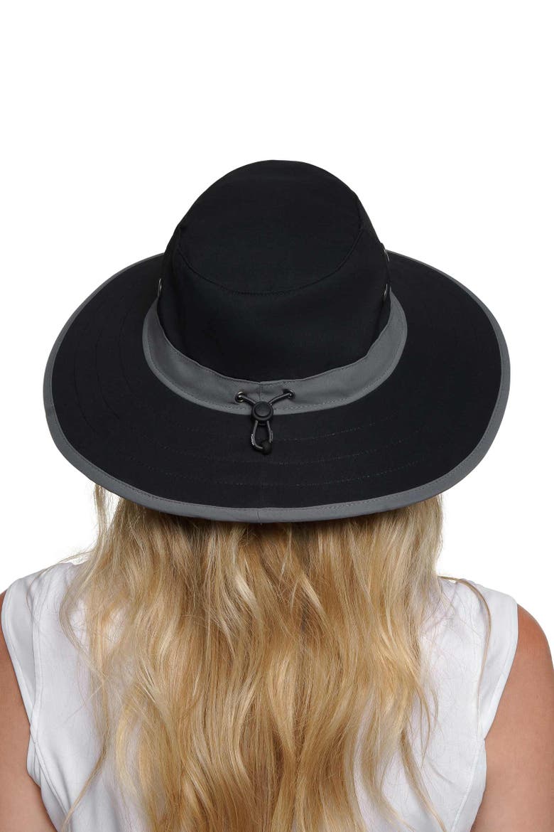 Matchplay Wide Brim Golf Hat, UPF 50+ Sun Protection, Alternate, color, Black/Carbon
