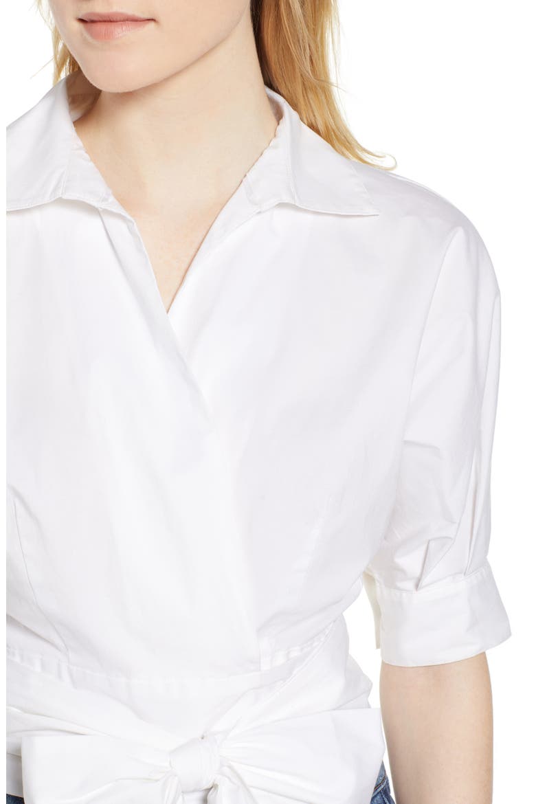 Arietta Sash Tie Wrap Top, Alternate, color, BRIGHT WHITE
