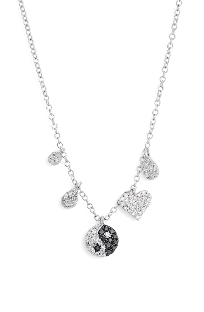 Meira T Diamond Yin & Yang Pendant Necklace, Main, color, 