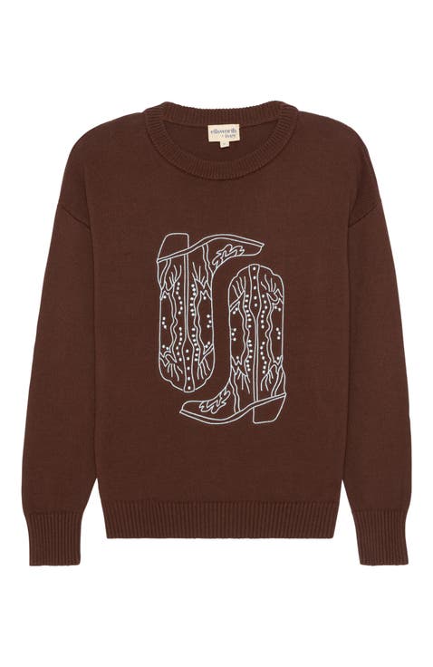 Riley Crewneck Sweater - Cowgirl Boots