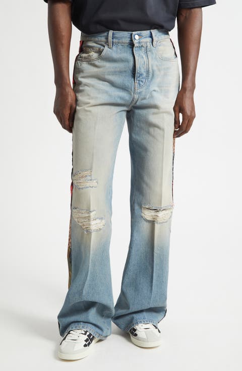 Patchwork Bootcut Jeans