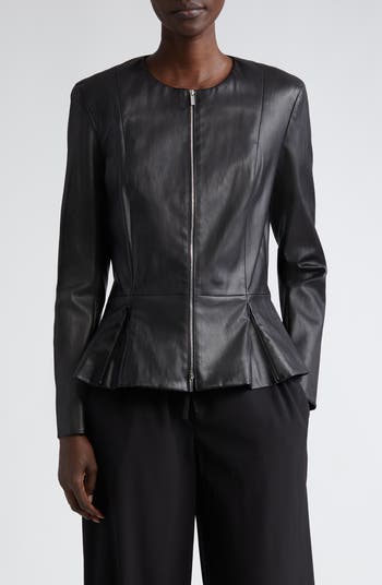 The Row Anasta Lambskin Leather Jacket | Nordstrom