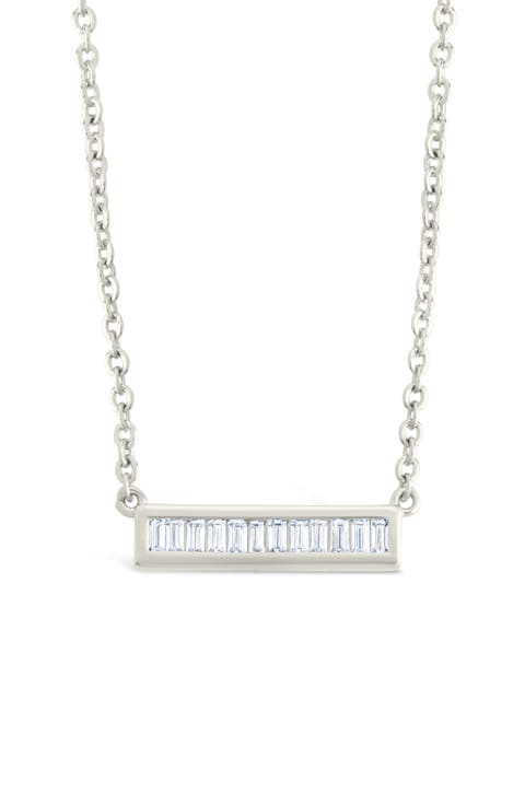 Ricki Cubic Zirconia Bar Pendant Necklace