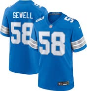 Nike Men's Nike Penei Sewell Blue Detroit Lions Game Jersey