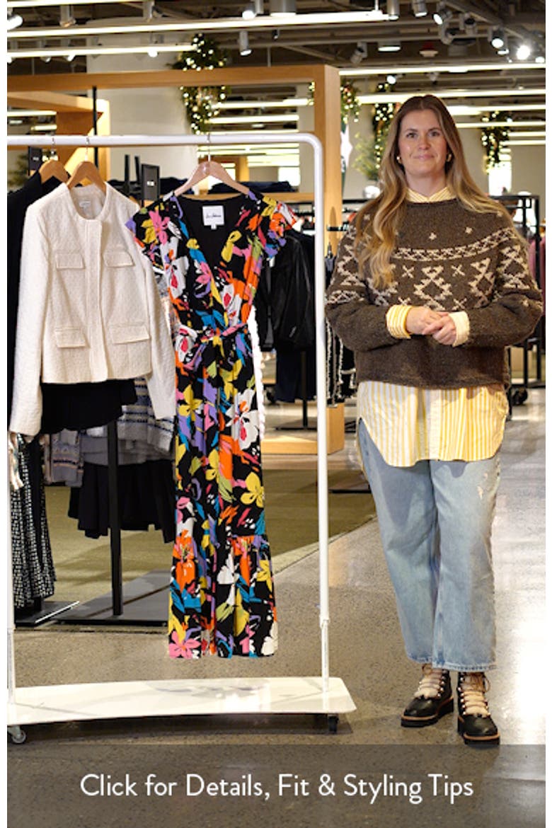 Bright Flower Tie Waist Maxi Dress video