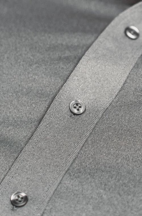 Regent Row Big And Tall Commuter Shirt Long Sleeve Button Down In Heather-grey