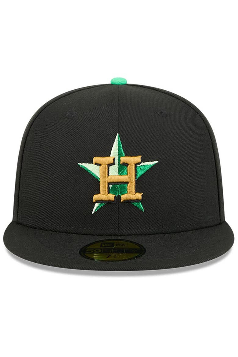 Men's New Era  Black Houston Astros 2026 St. Patrick's Day 59FIFTY Fitted Hat, Alternate, color, Black