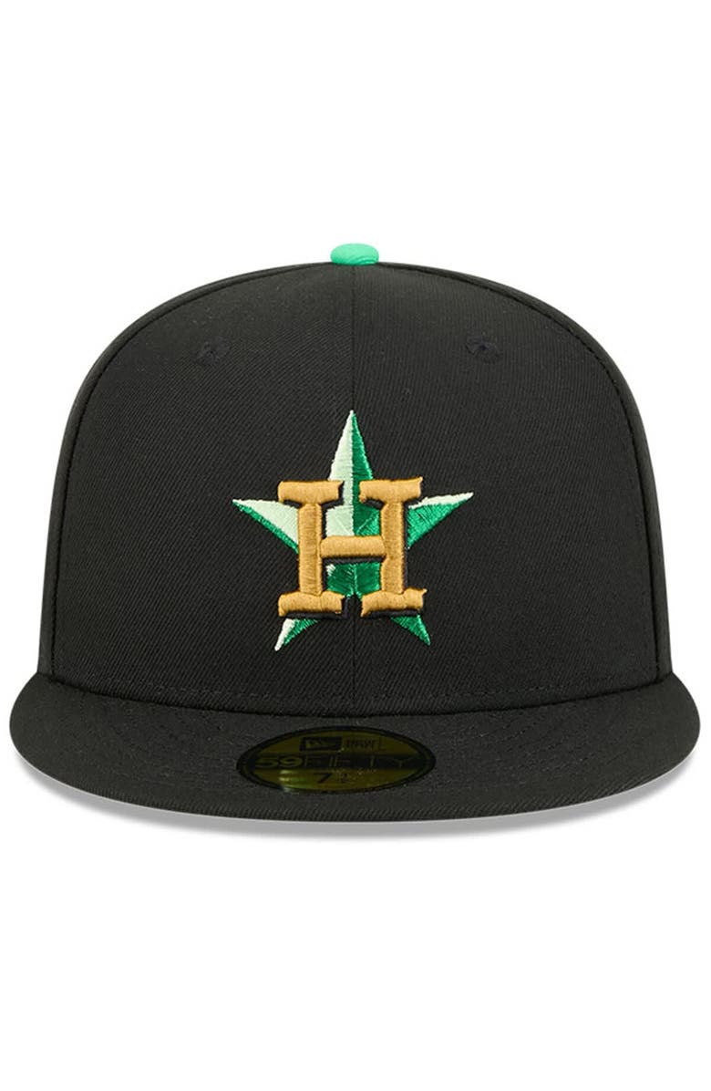 New Era Men's New Era Black Houston Astros 2026 St. Patrick's Day 59FIFTY Fitted Hat, Alternate, color, Black