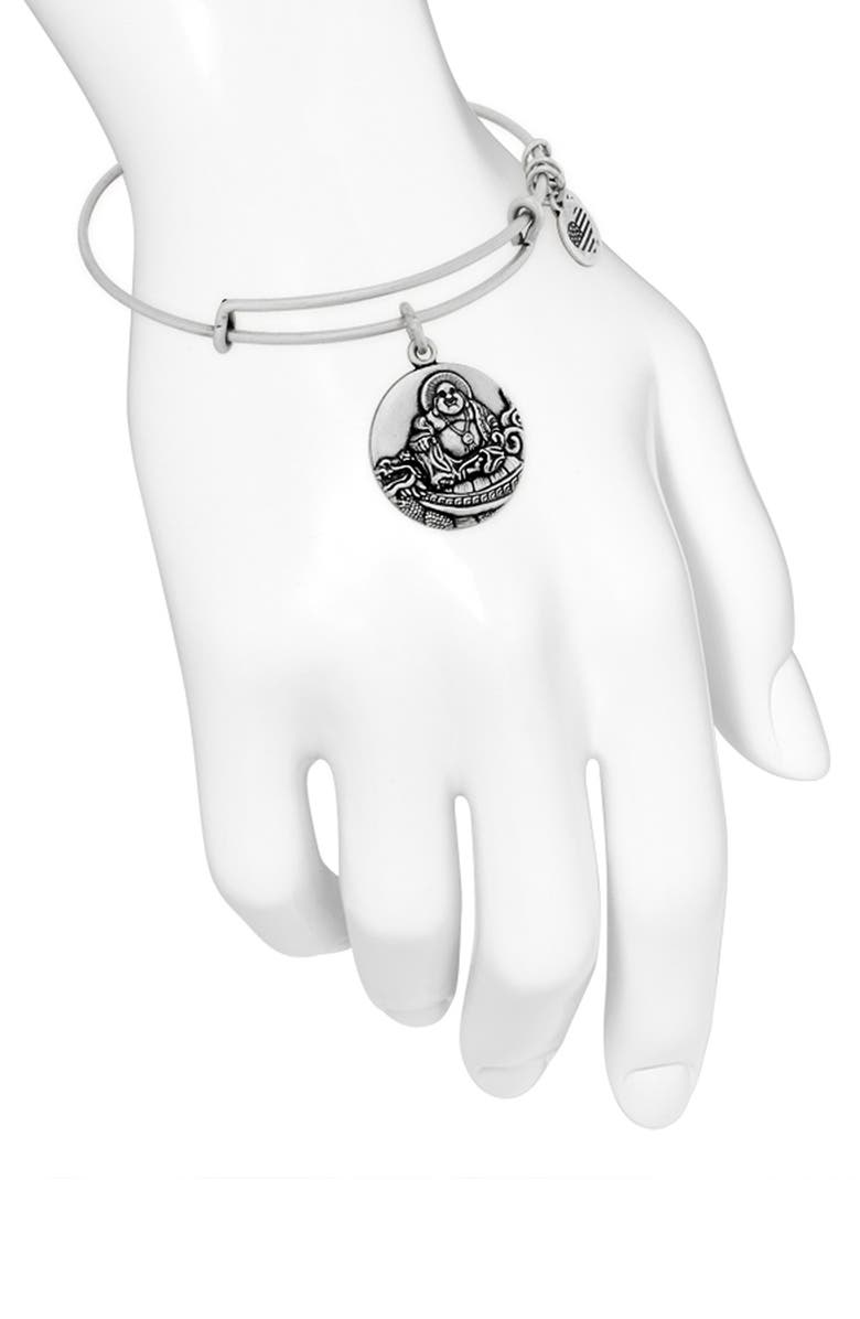 Alex and Ani 'Laughing Buddha' Bangle Bracelet, Alternate, color,