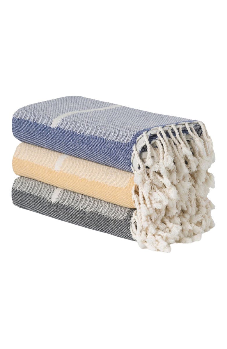 Olive & Linen Track Turkish Towel, Alternate, color, 