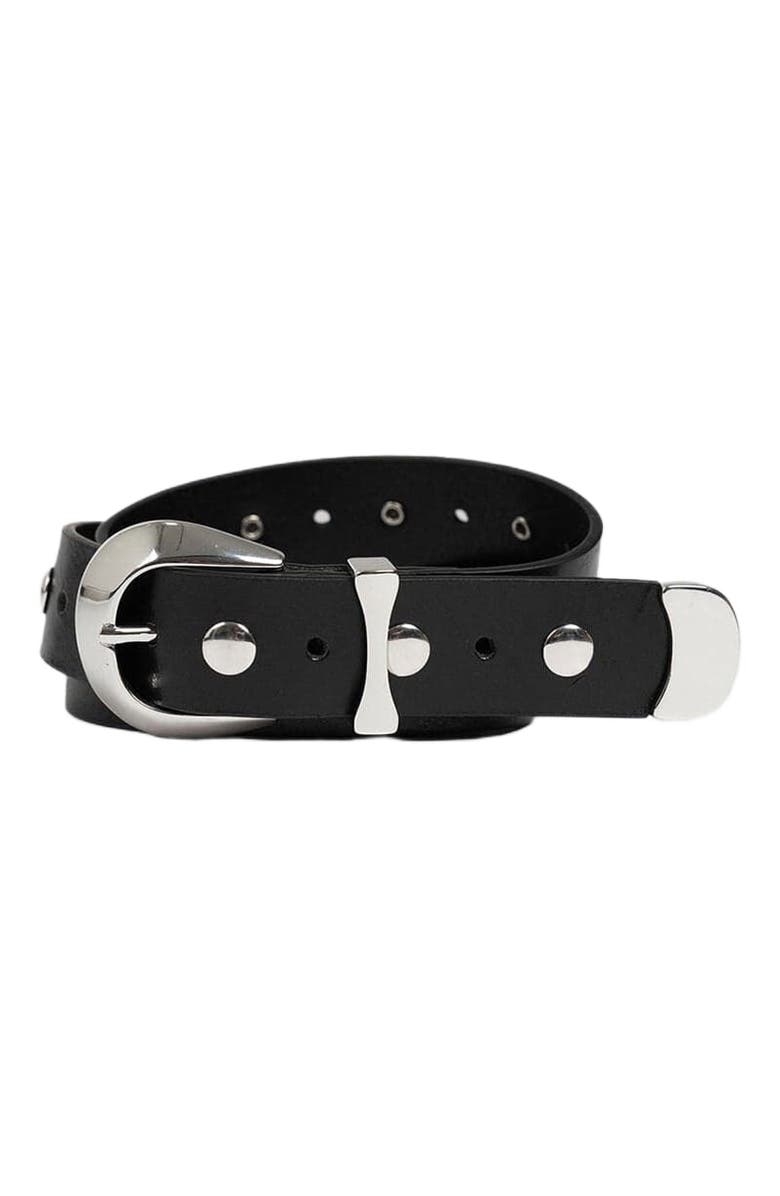 Saint + Sofia Roxie Studded Belt, Main, color, Black