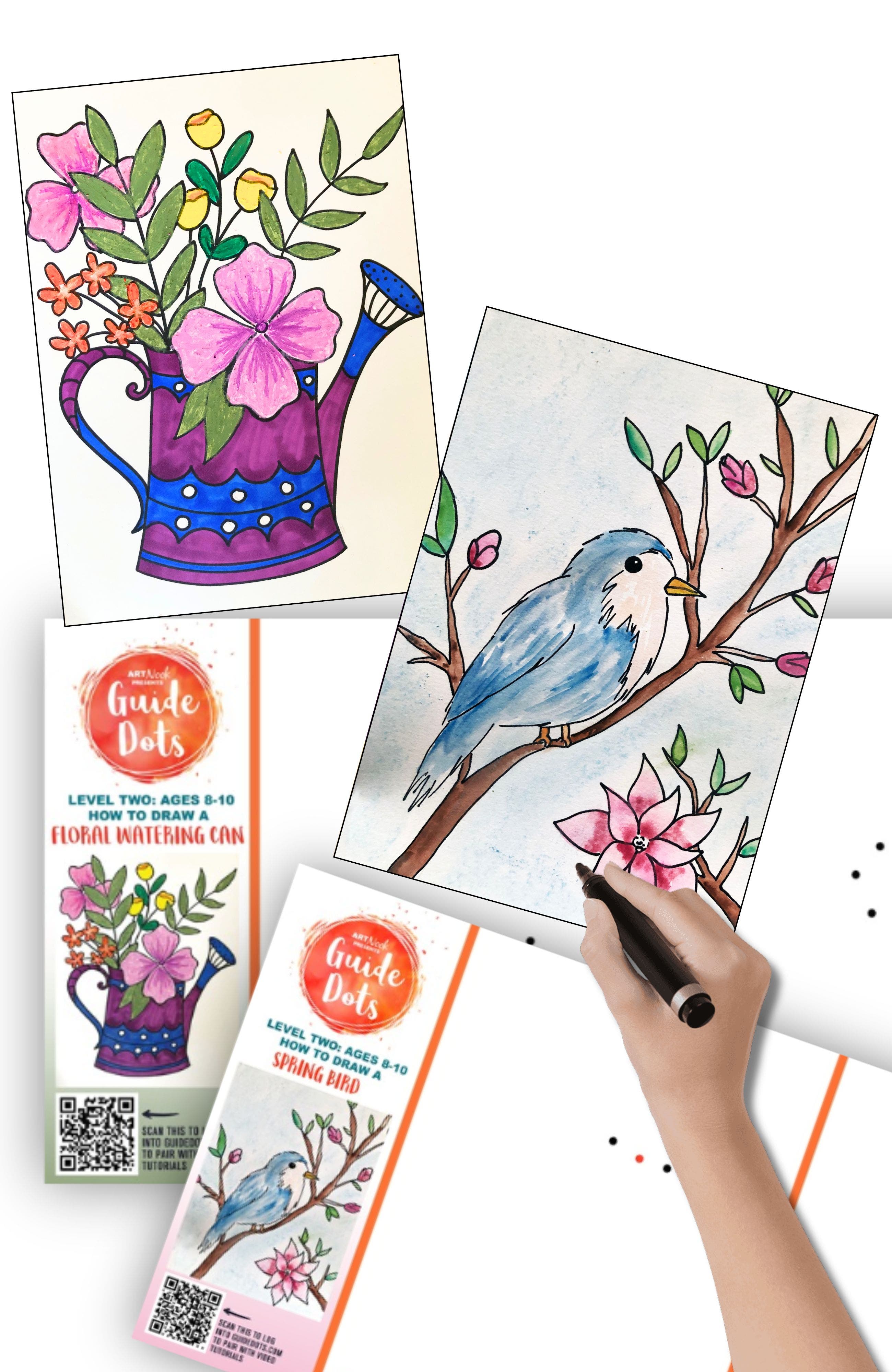 L2 Bird/Floral Watering Can