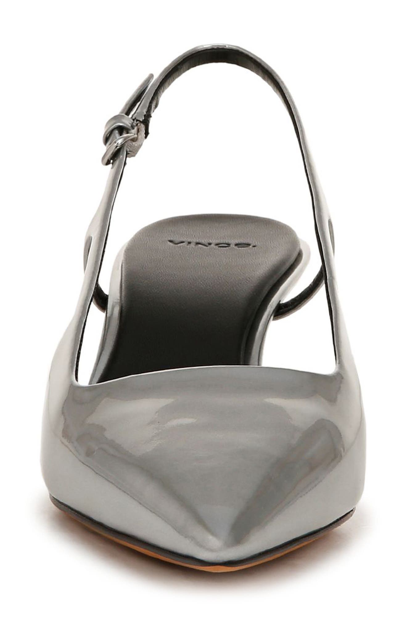 Vince Bianca Slingback Pointed Toe Pump, Alternate, color, Silver