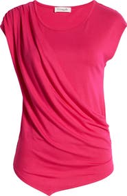 Loveappella Drape Asymmetric Top