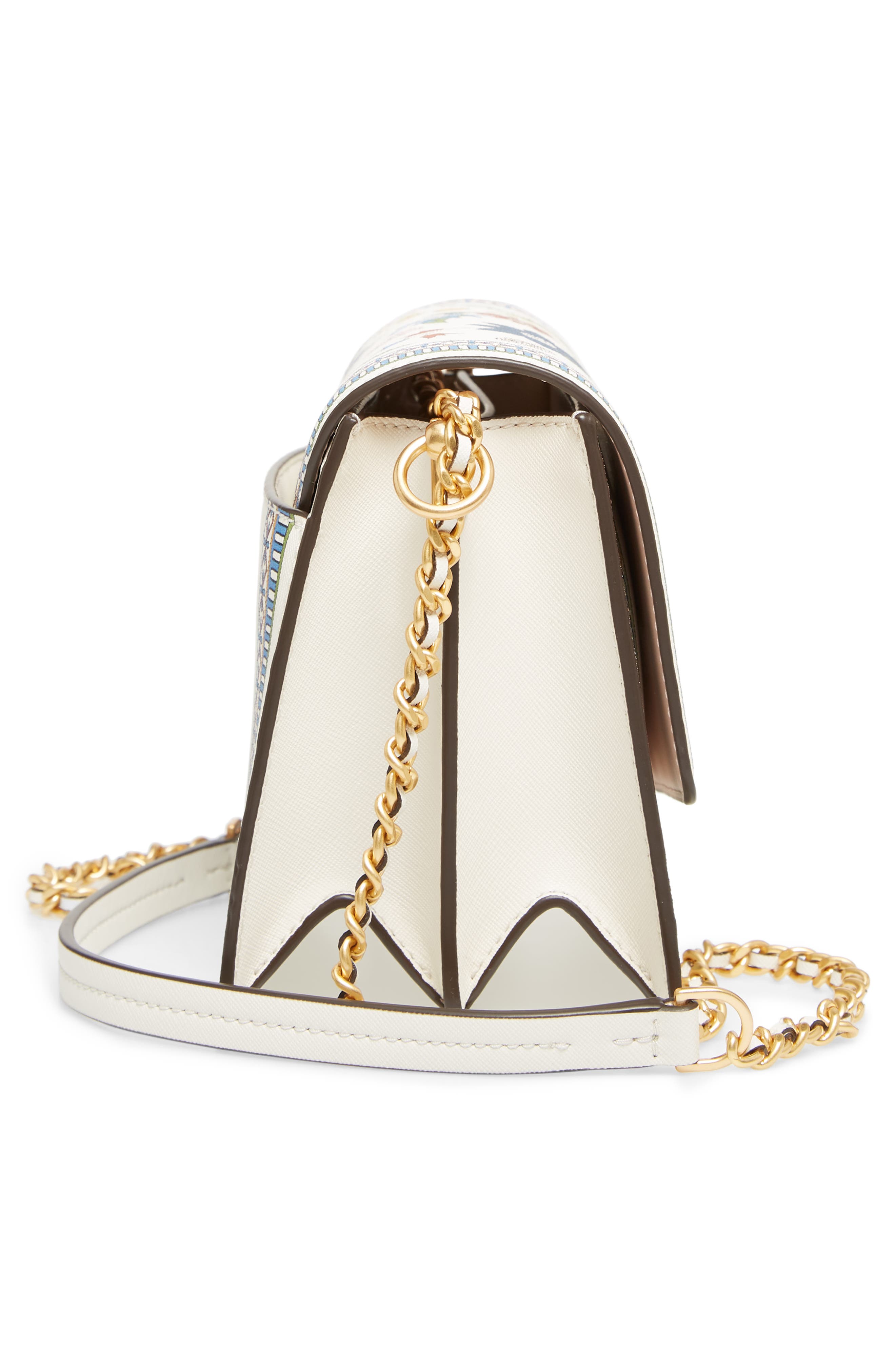 Tory Burch Robinson Floral Print Shoulder Bag, Alternate, color, 