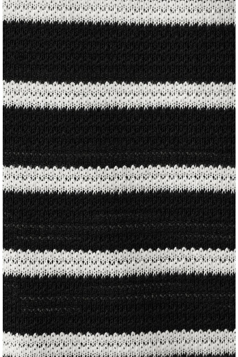 Textured Stripe Johnny Collar Polo, Alternate, color, BLACK