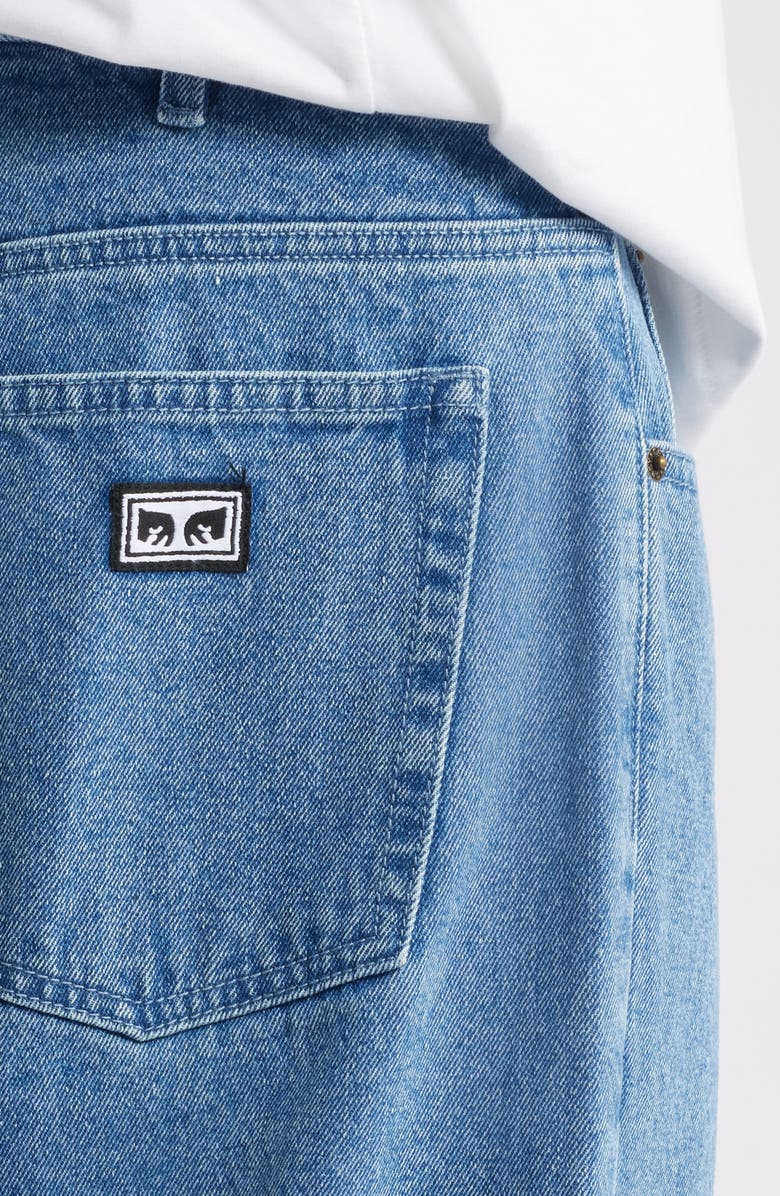 Obey Bigwig Baggy Jeans, Alternate, color, Light Indigo