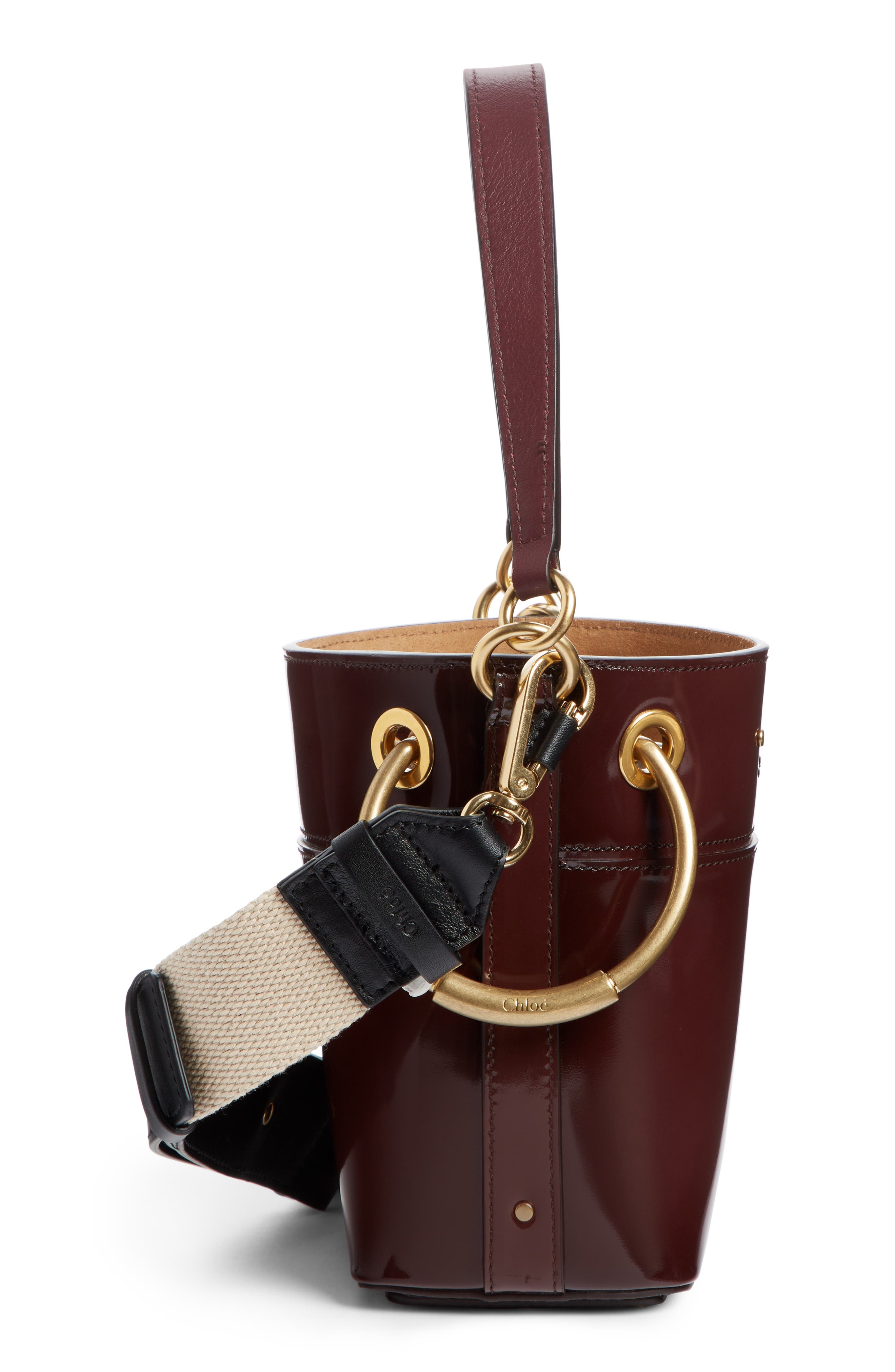 Chloé Small Roy Leather Bucket Bag, Alternate, color, 
