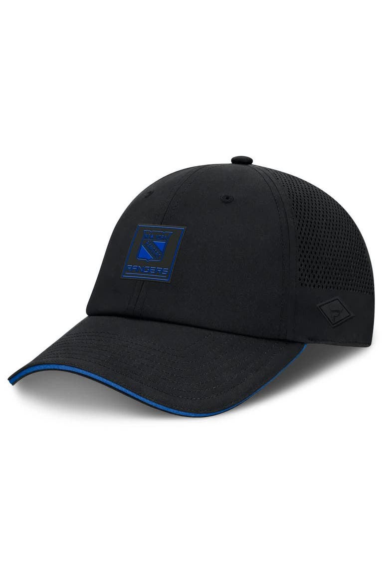 Men's Fanatics Black New York Rangers Driver Adjustable Hat, Main, color, Black