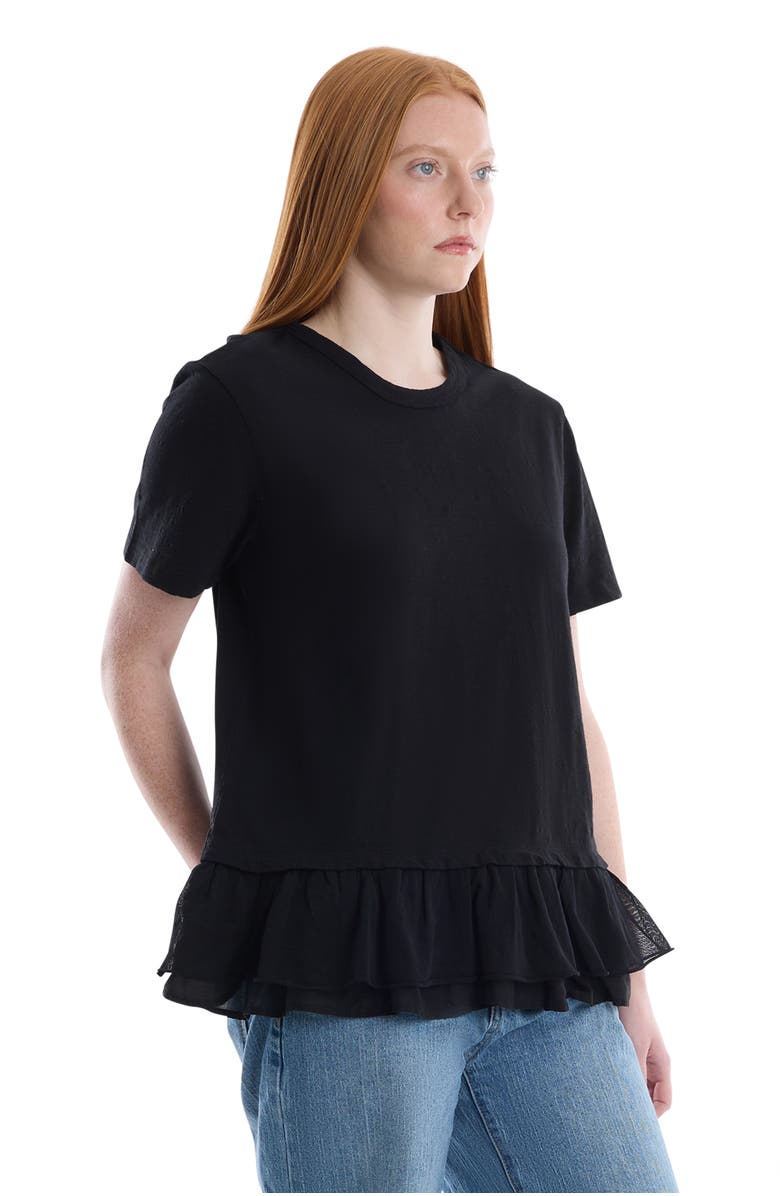 Wilt Short Sleeve Mixed Media Tee, Alternate, color, Black