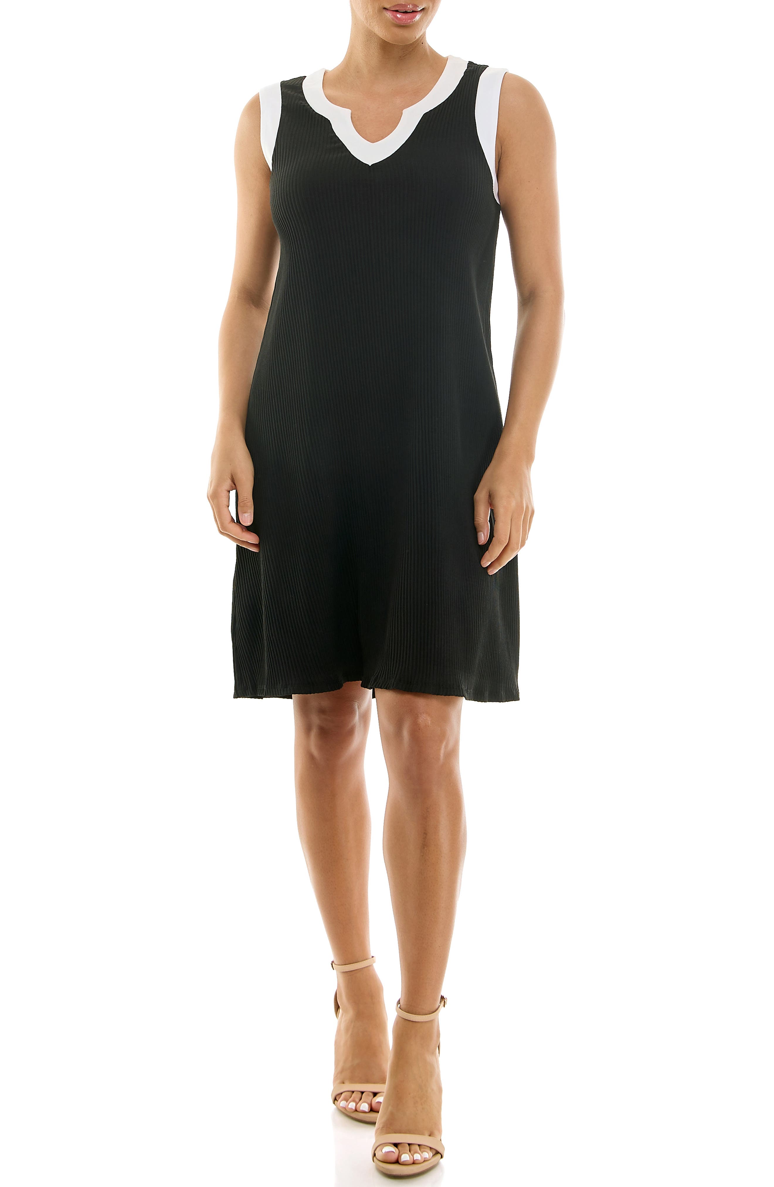 Nina Leonard Ribbed Sheath Dress