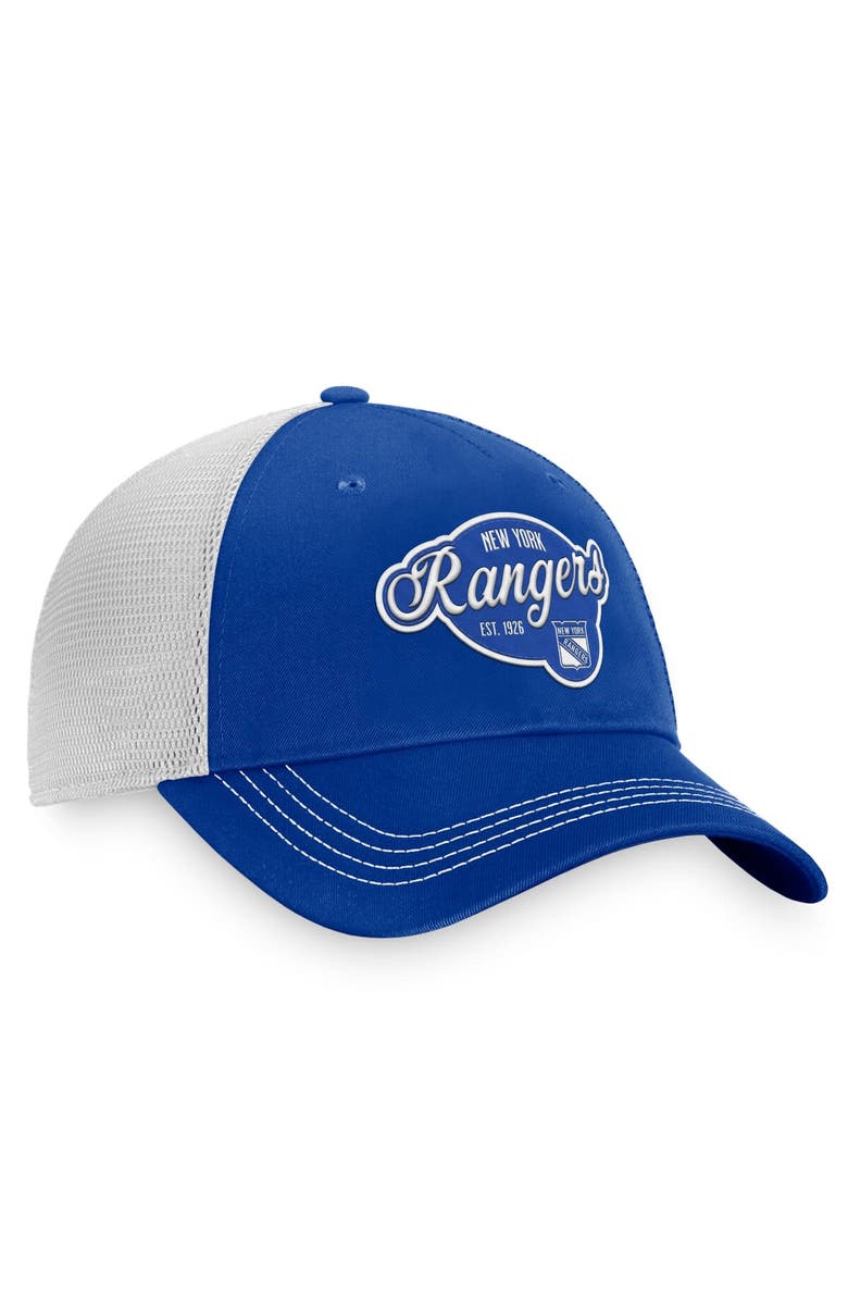 FANATICS Women's Fanatics Branded Navy/White New York Rangers Fundamental Trucker Adjustable Hat, Alternate, color, Royal