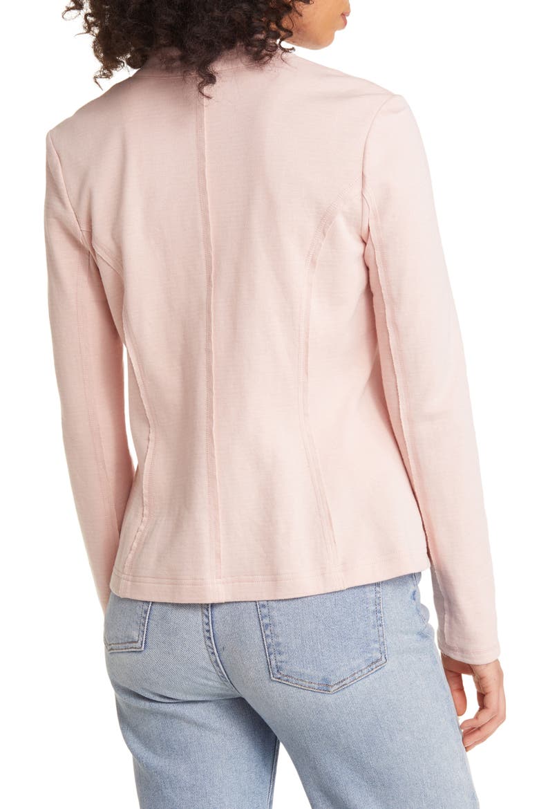 One-Button Knit Blazer, Alternate, color, PINK SMOKE