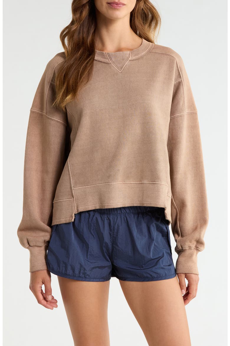 FP Movement Intercept Cotton Blend Sweatshirt, Main, color, SANDY