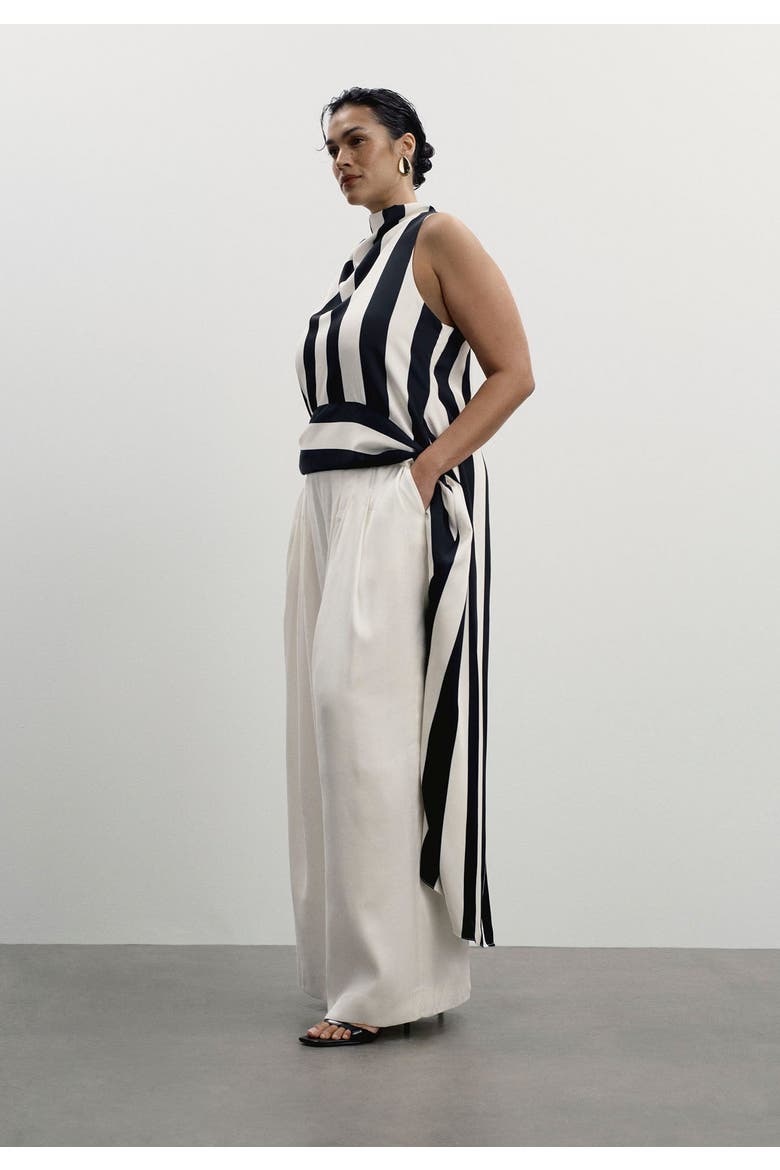 Pleated Wide Leg Pant, Alternate, color, VANILLA ICE