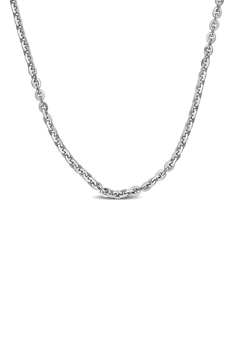 Sterling Silver 1.2mm Oval Cable Chain Necklace, Main, color, SILVER