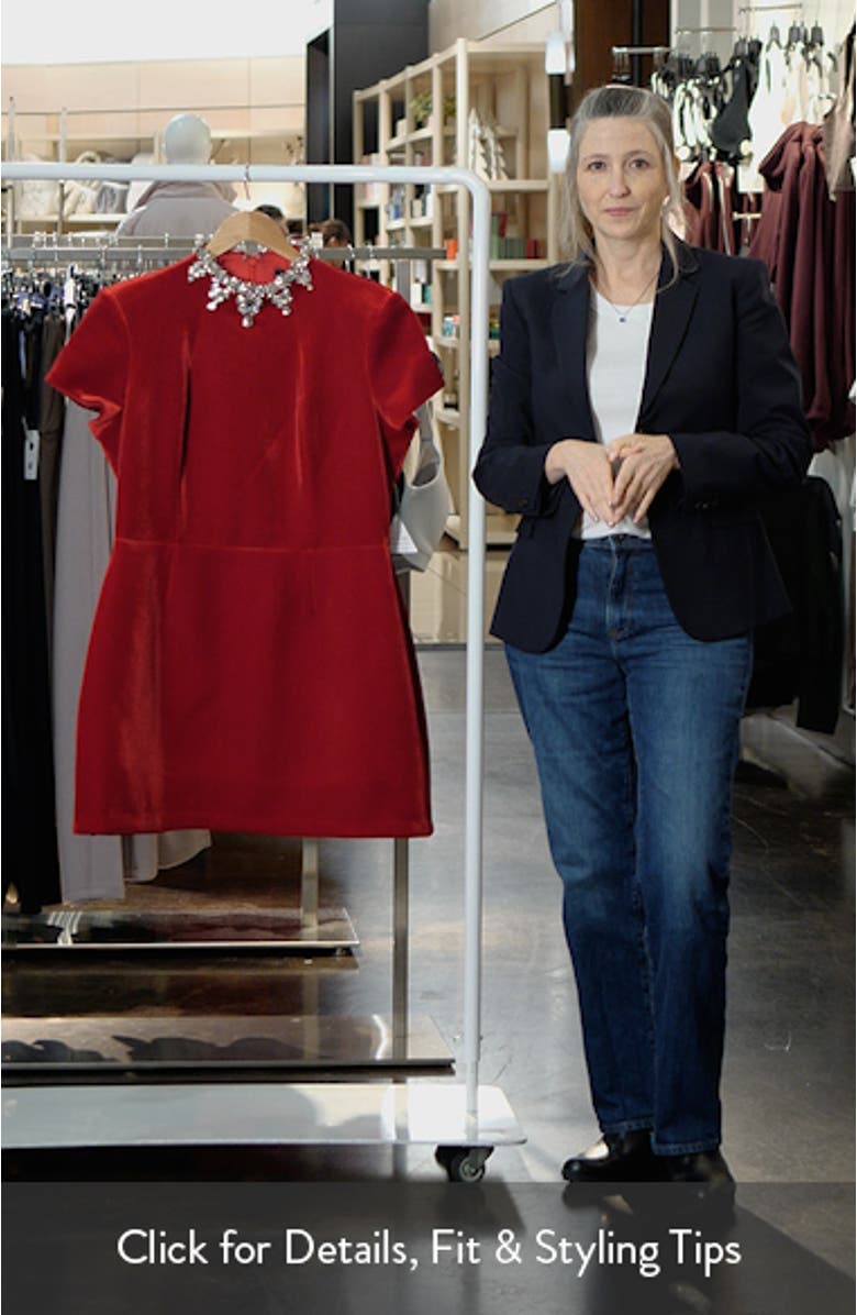 Simone Embellished Velvet Minidress, sales video thumbnail