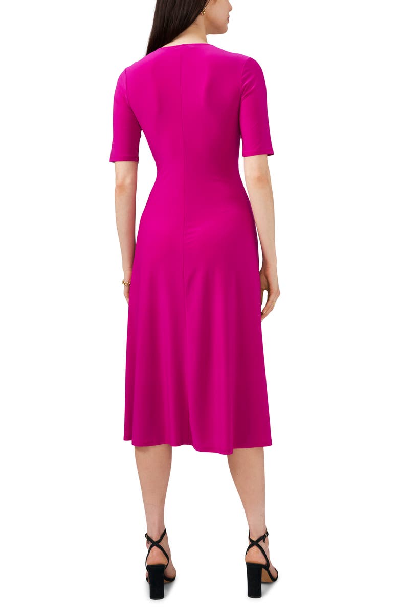 Chaus V-Neck Dress, Alternate, color, Berry Tart