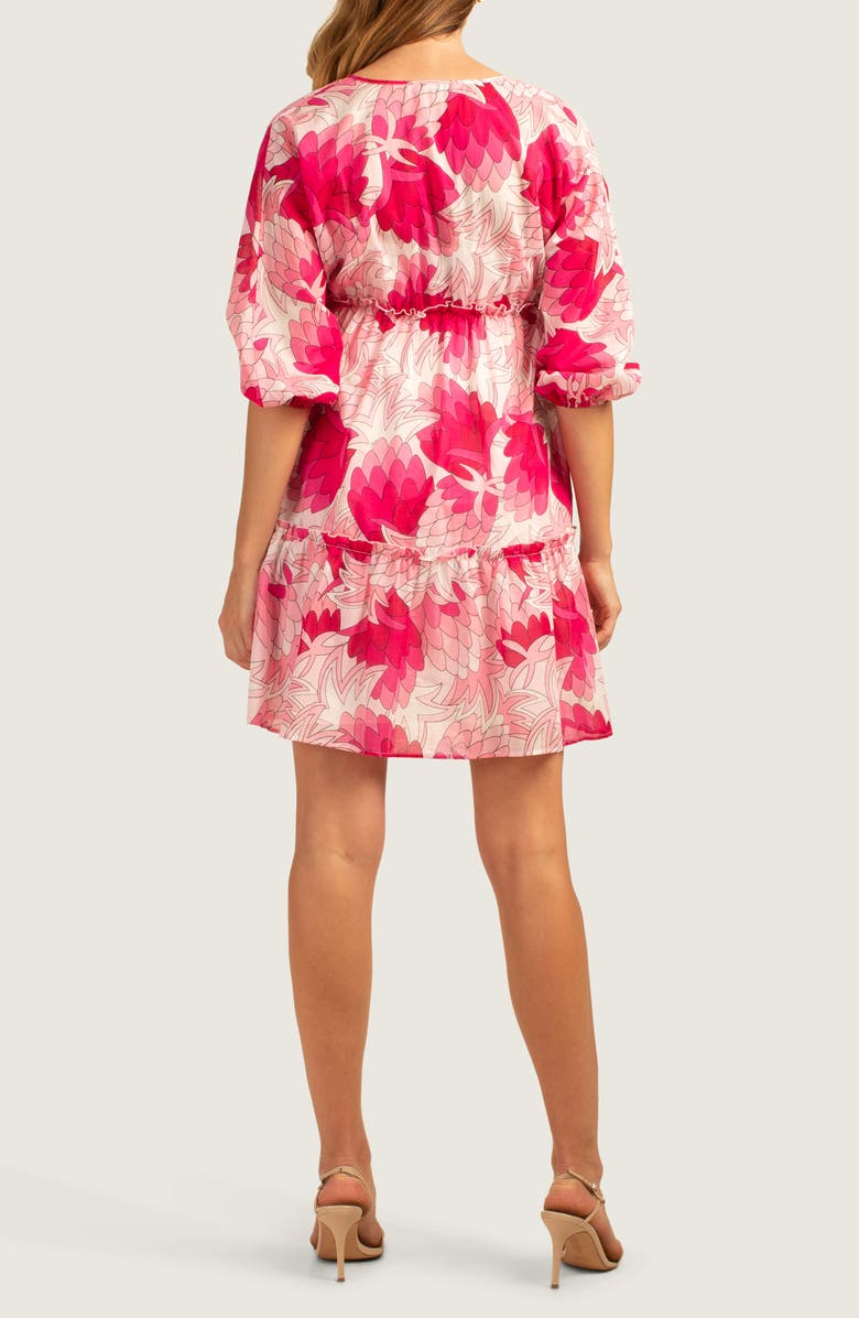 Trina Turk Arco Iris 2 Cotton Babydoll Dress, Alternate, color, Flower Child