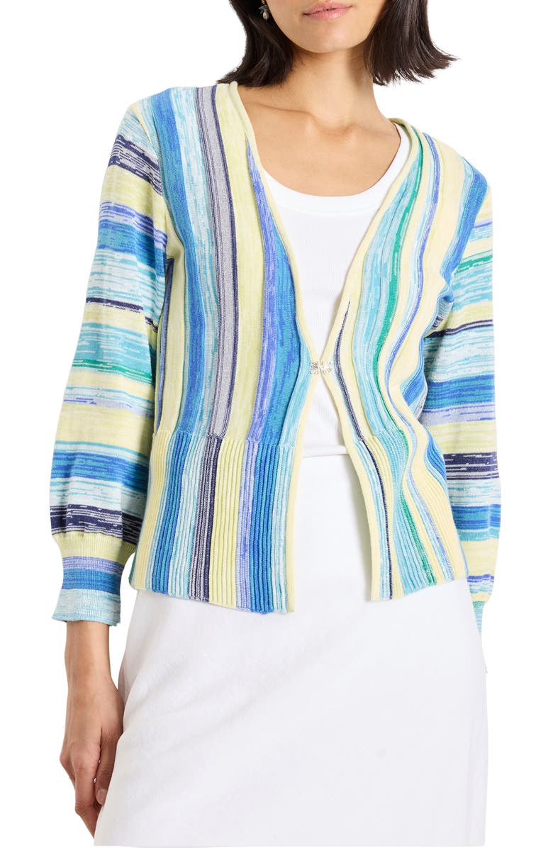 NIC+ZOE Coast Crush Cardigan, Main, color, Blue Multi