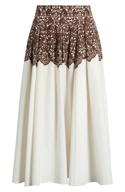 The Great . The Regency Pleated Maxi Skirt In White