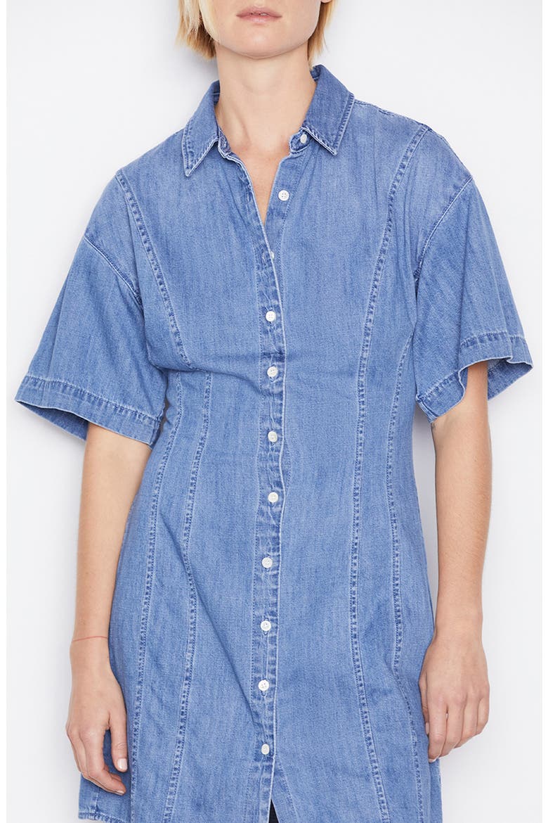 Seam Detail Denim Dress, Alternate, color, SHORELINE WASH