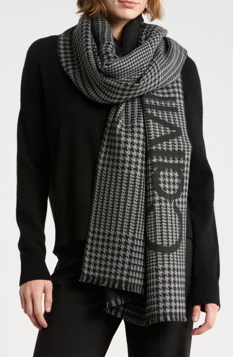Houndstooth Logo Blanket Scarf