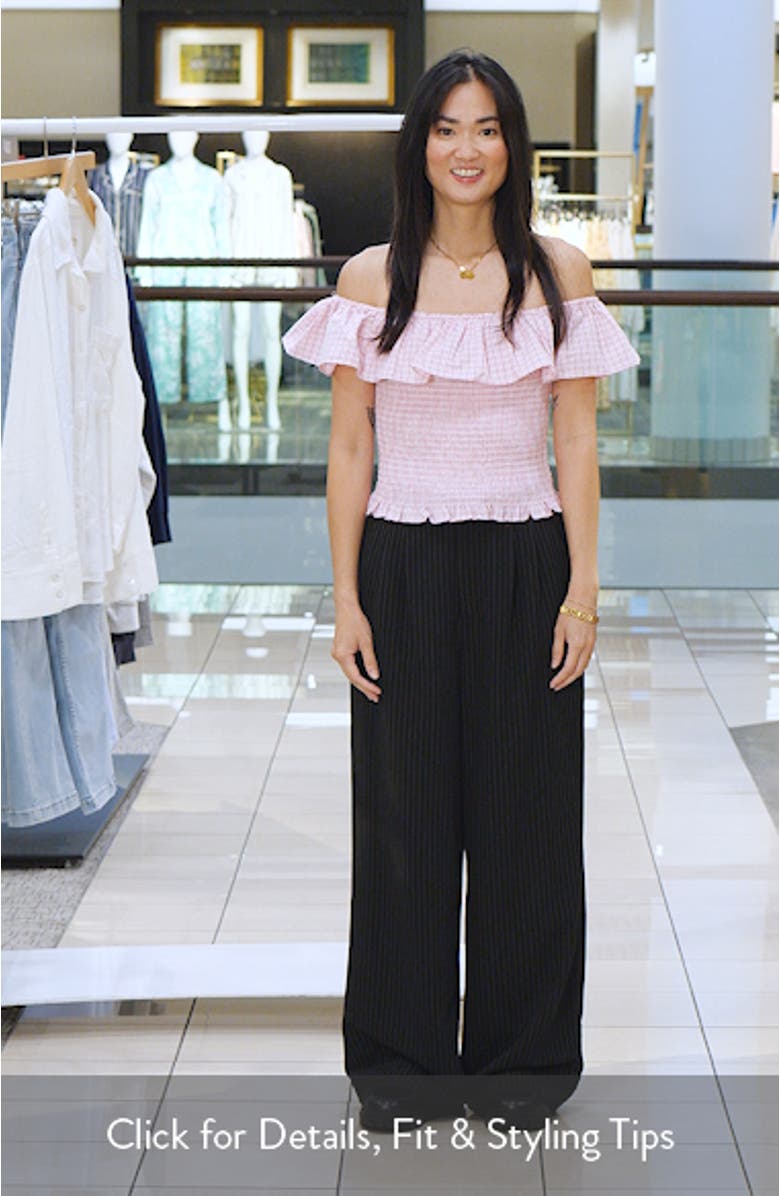 Delilah Shirred Off the Shoulder Top, sales video thumbnail