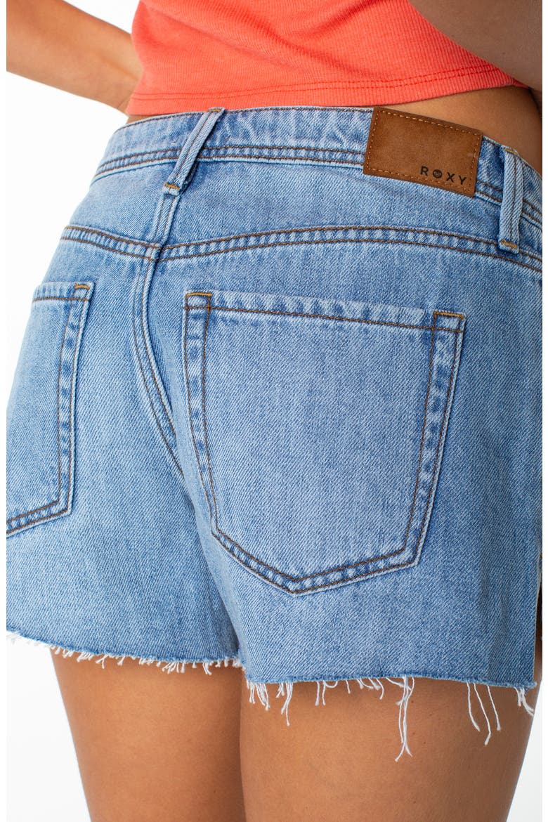 Golden Waves Embroidered Denim Cutoff Shorts, Alternate, color, PRESSURE