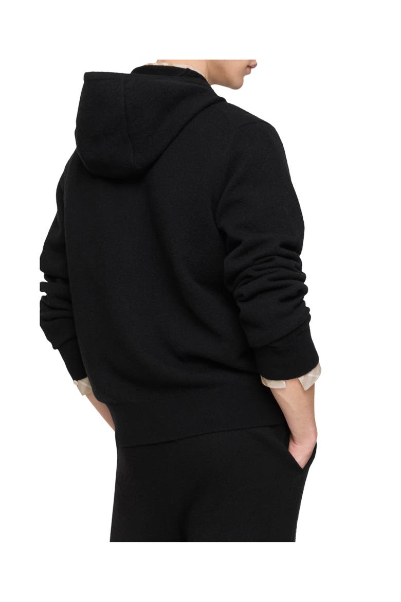 Wool Zip Hoodie, Alternate, color, Black