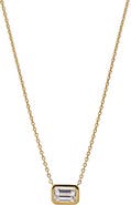 BY ADINA EDEN Lab Grown Emerald Bezel Necklace