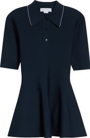 Stella McCartney Compact Knit Peplum Polo