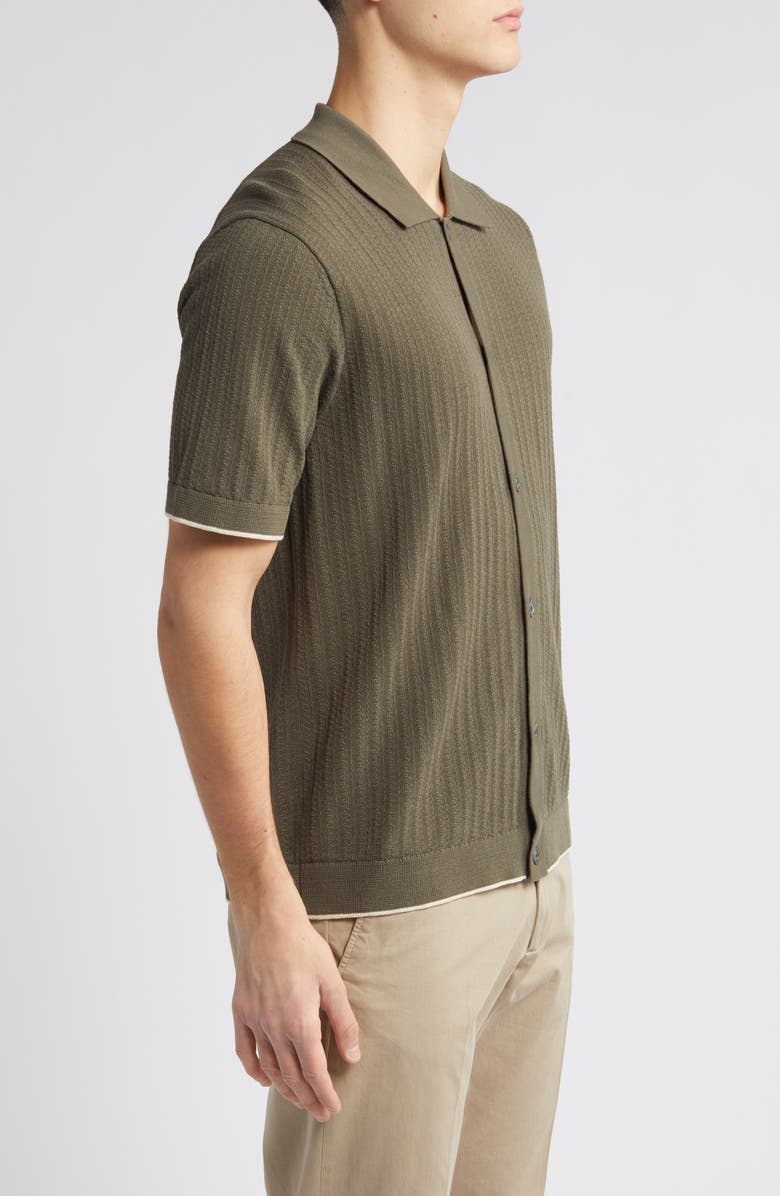 NN07 Nalo 6561 Ribbed Short Sleeve Cotton Cardigan, Alternate, color, 