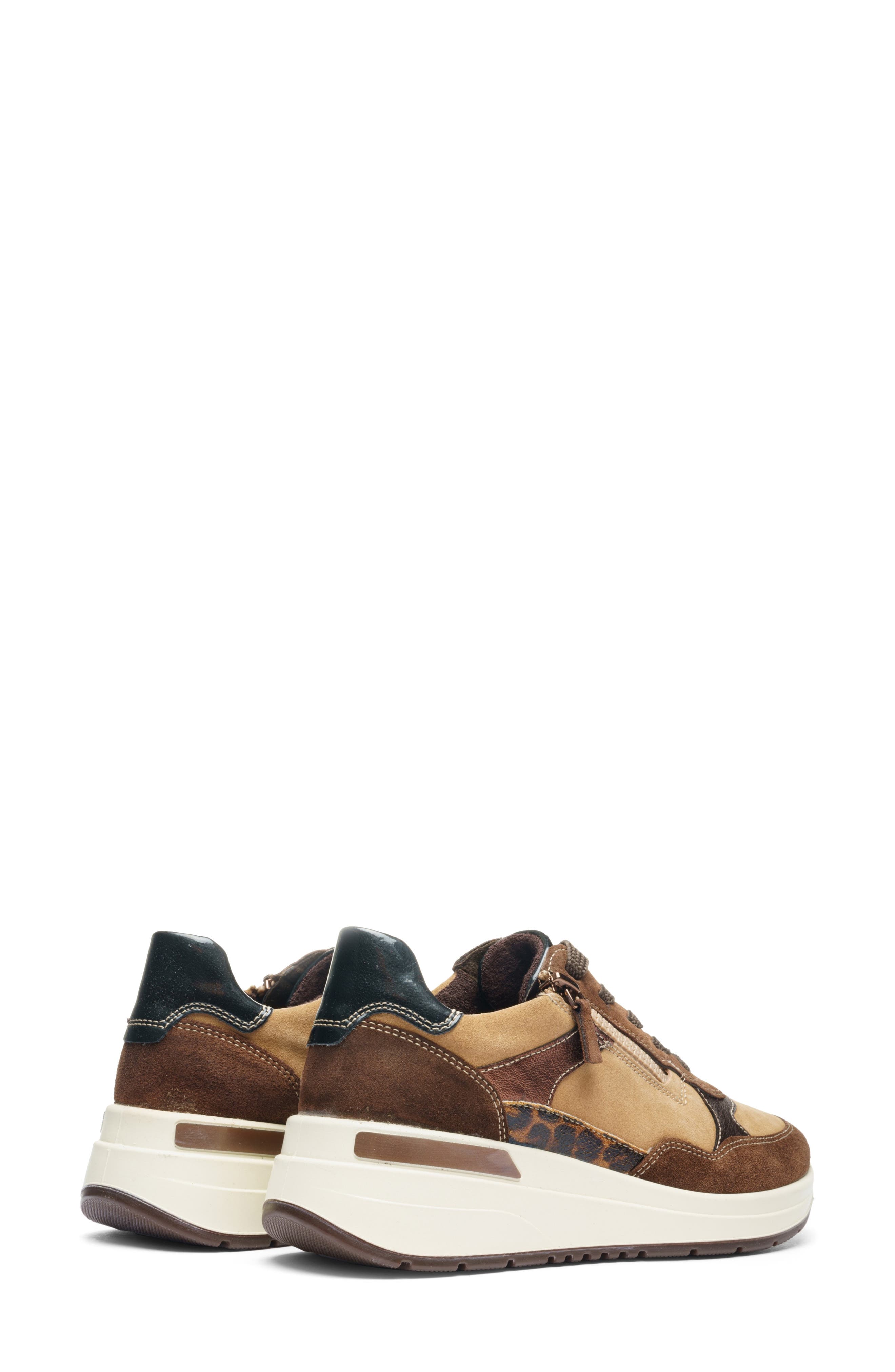 Gardenia Wedge Sneaker, Alternate, color, BROWN