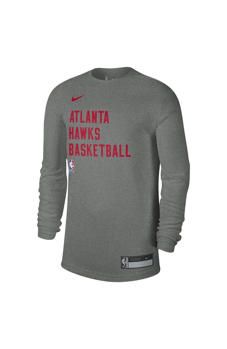 Nike Unisex Nike Heather Gray Atlanta Hawks 2023/24 Legend On-Court Practice Performance Long Sleeve T-Shirt, Alternate, color, Heather Gray
