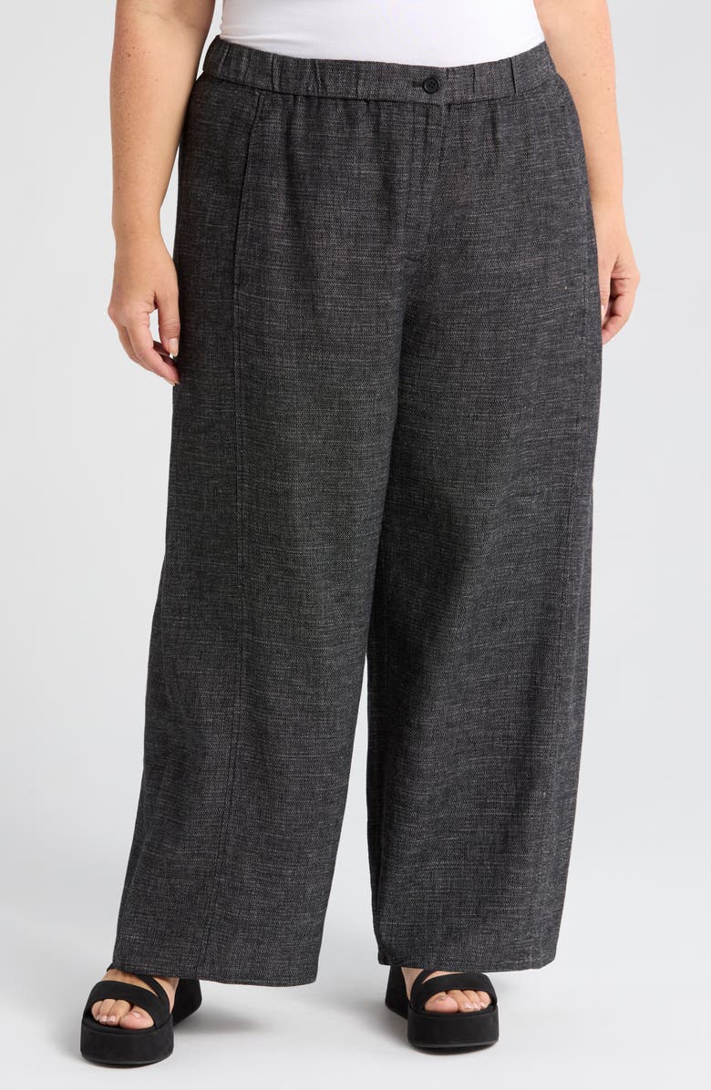 Eileen Fisher Hemp & Organic Cotton Lantern Ankle Pants, Main, color, 