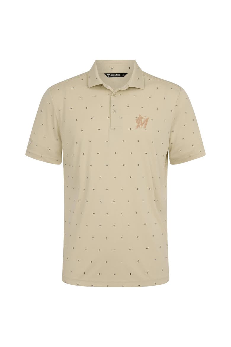 Men's Levelwear  Cream Miami Marlins Vision Polo, Alternate, color, Cream