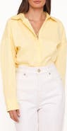 Petal & Pup Inez Scallop Back Detail Cotton Button-Up Shirt